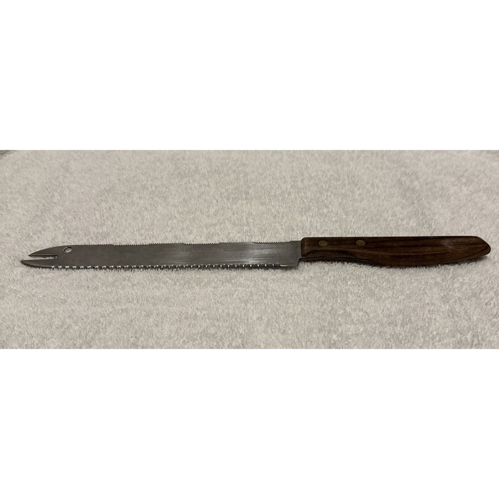HOUSEHOLD Surgical Stainless Serrated Double-Sided‎ Knife 7.5" Blade Japan